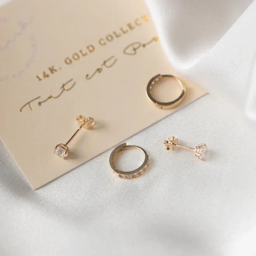 Conjunto de pendientes de piedra Dara Brillane