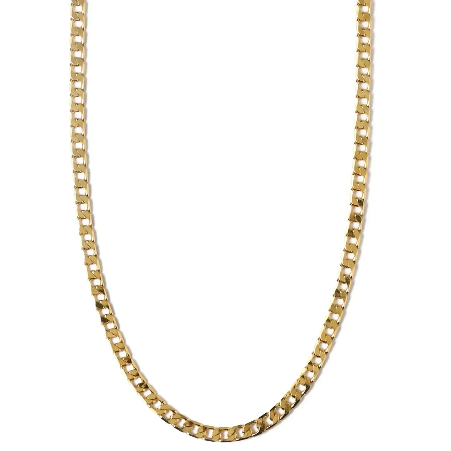 Collar de cadena de eslabón plano y curb