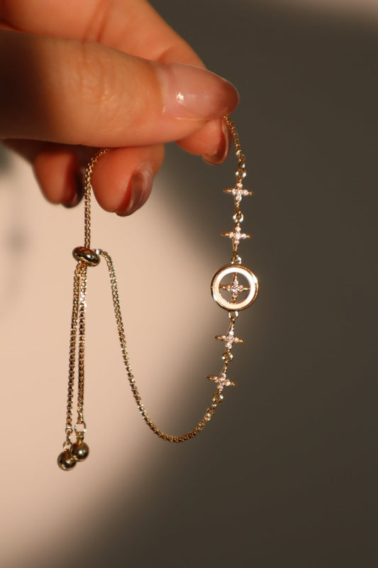 Pulsera con estrella polar en diamantes