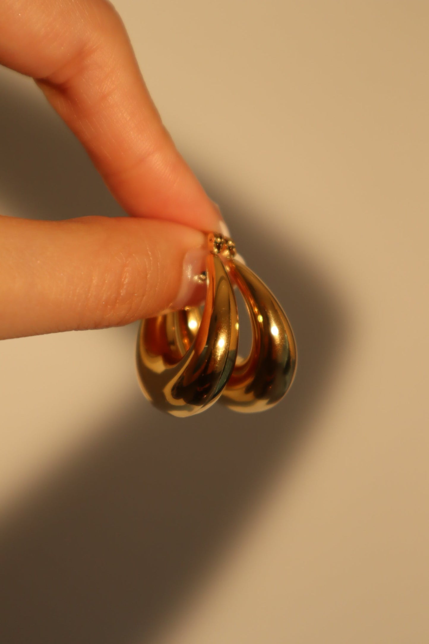 Pendientes de aro ovalados de acero inoxidable