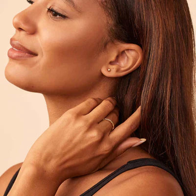 Aretes de bola con perlas