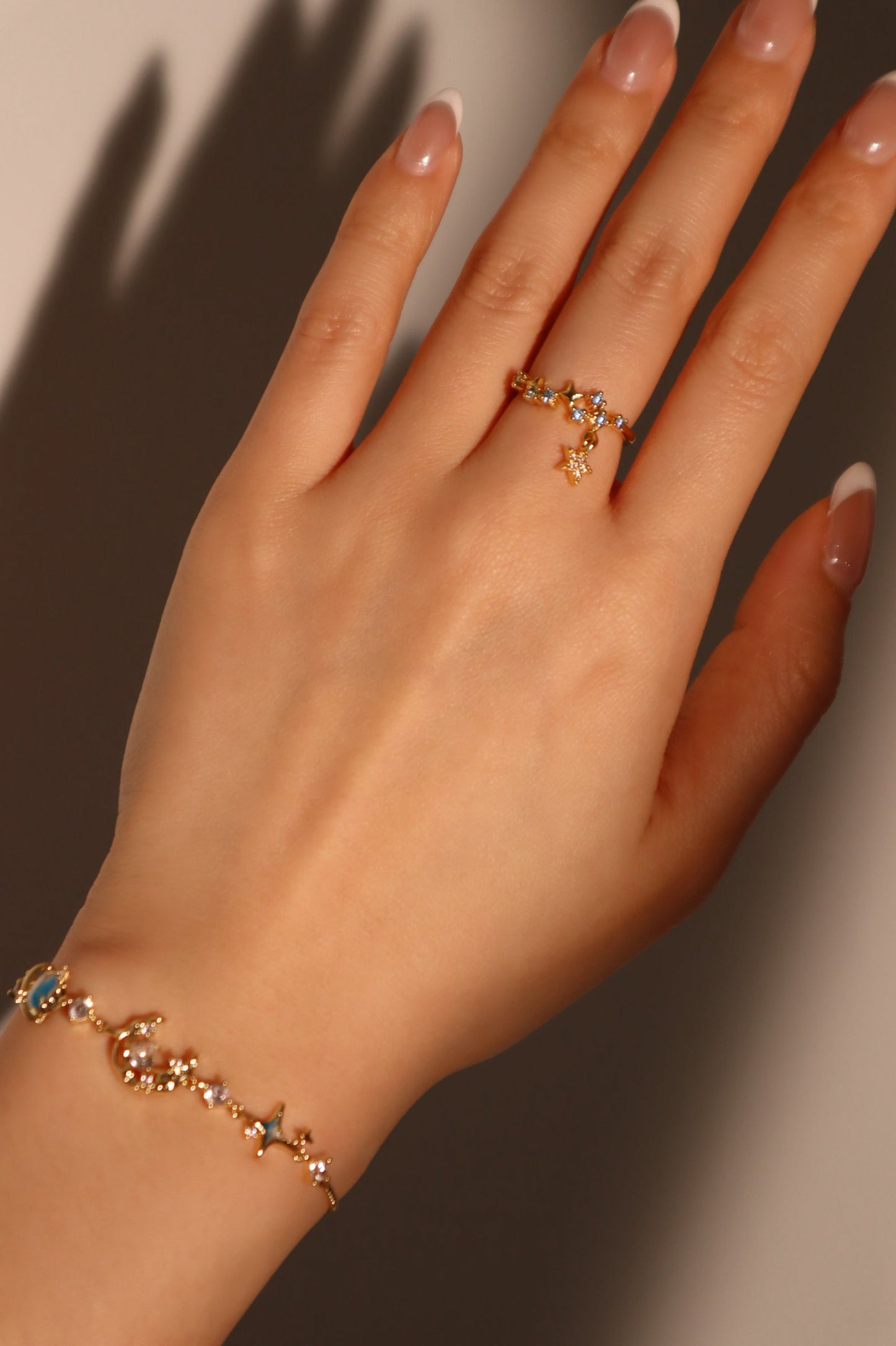 Pulsera de Luna Estrella Azul