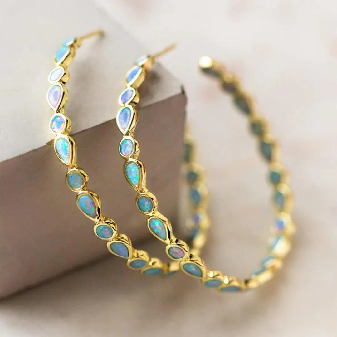 Pendientes Vintage de Oropalo Azul