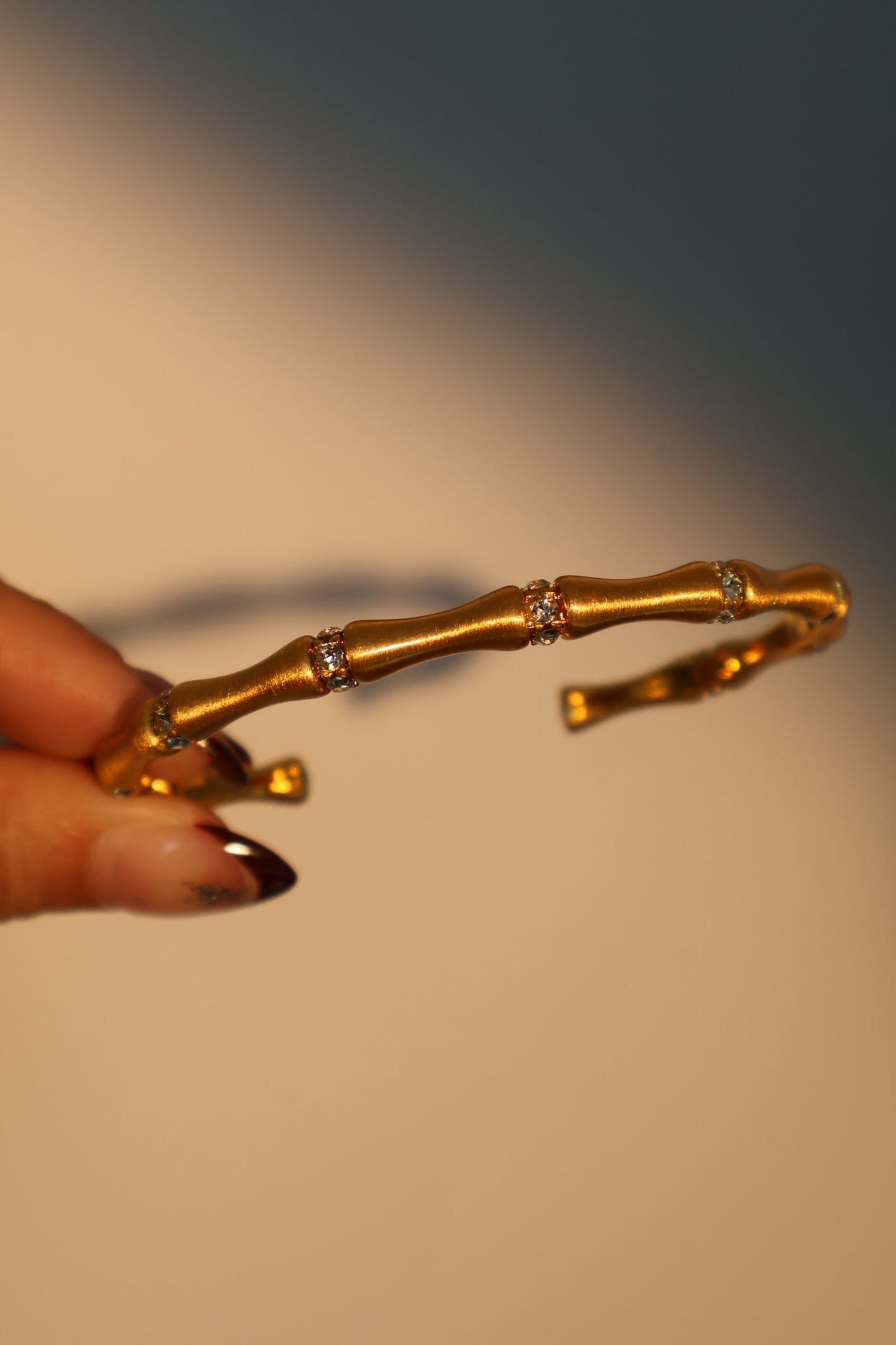 Pulsera de bambú con diamantes