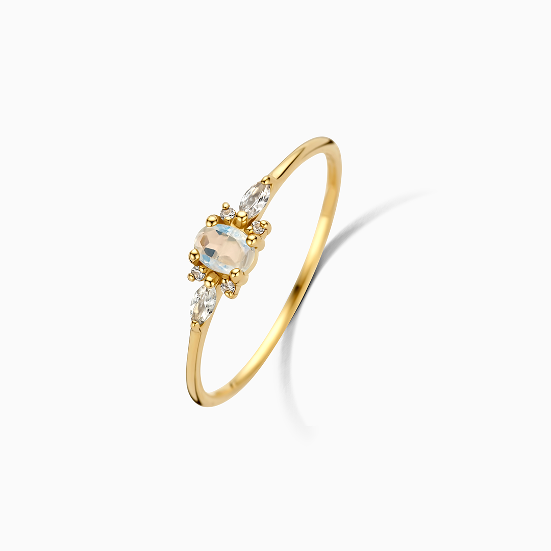 Anillo de la musa de piedra de luna