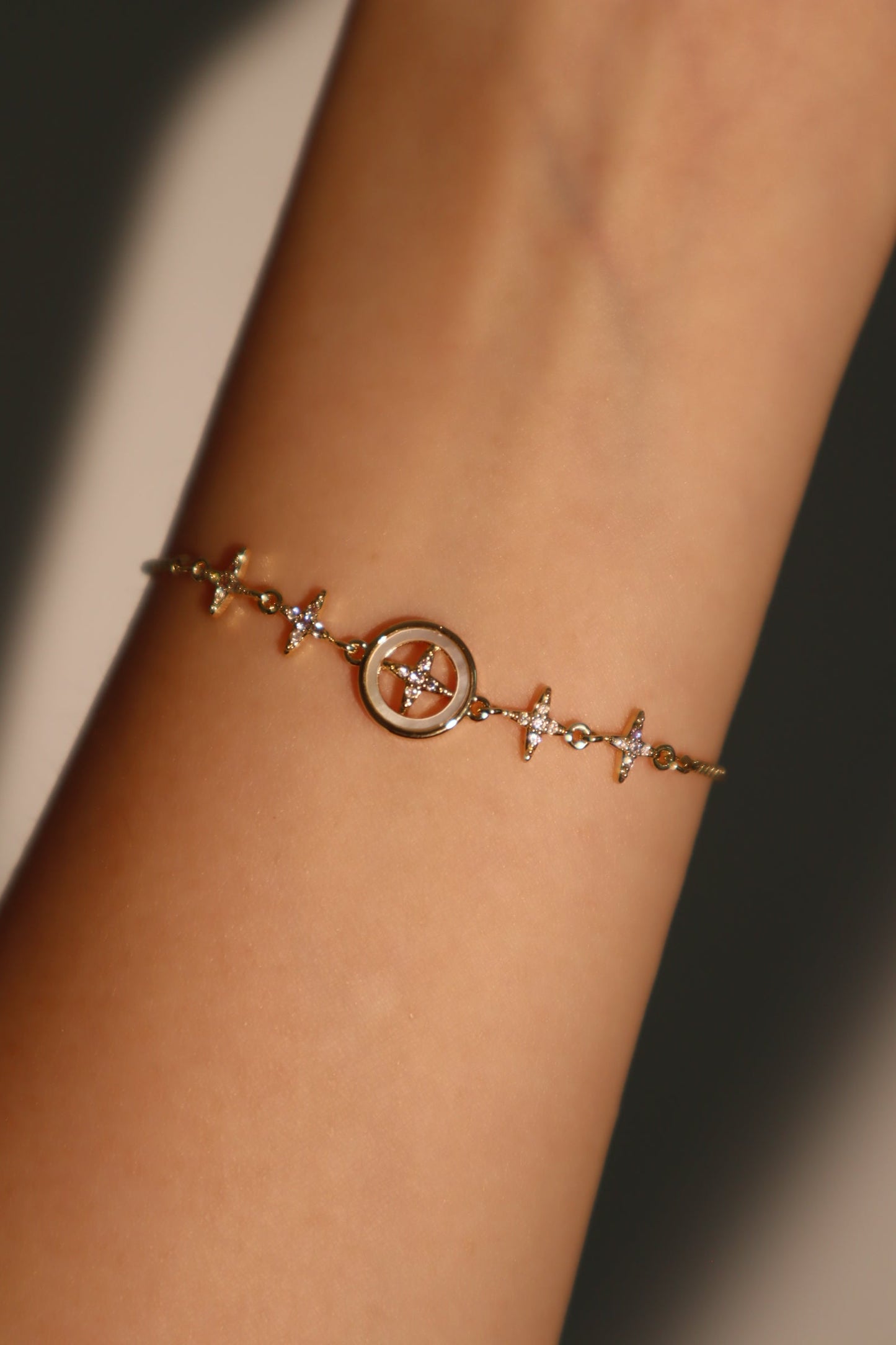 Pulsera con estrella polar en diamantes