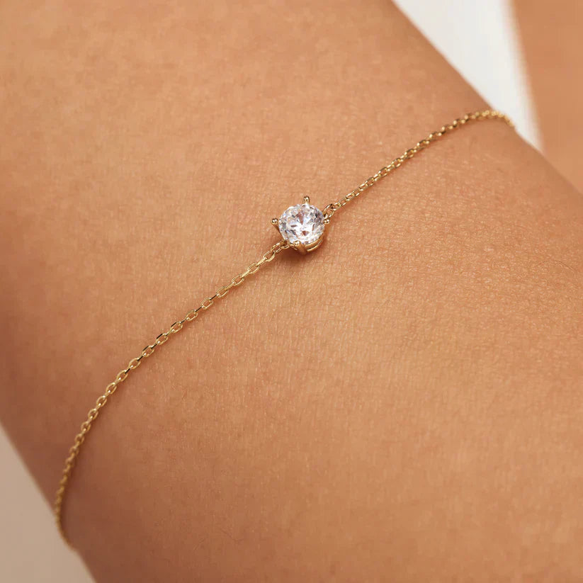 Pulsera con piedra de moissanita Cléa