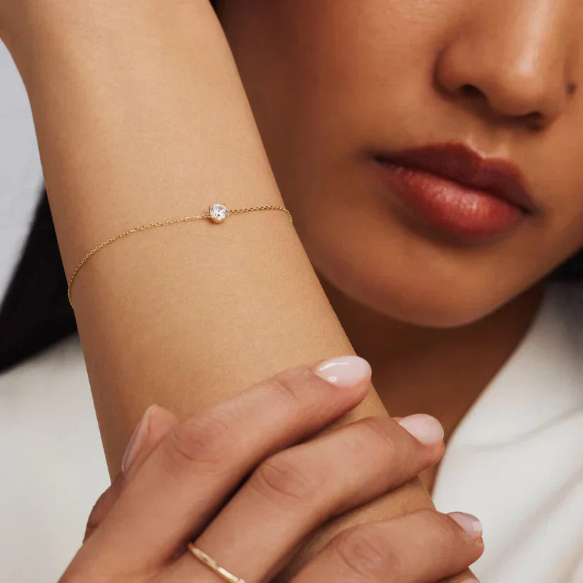 Pulsera con piedra de moissanita Cléa