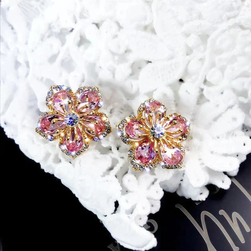 Pendientes con Zirconia Multicolor en Plata
