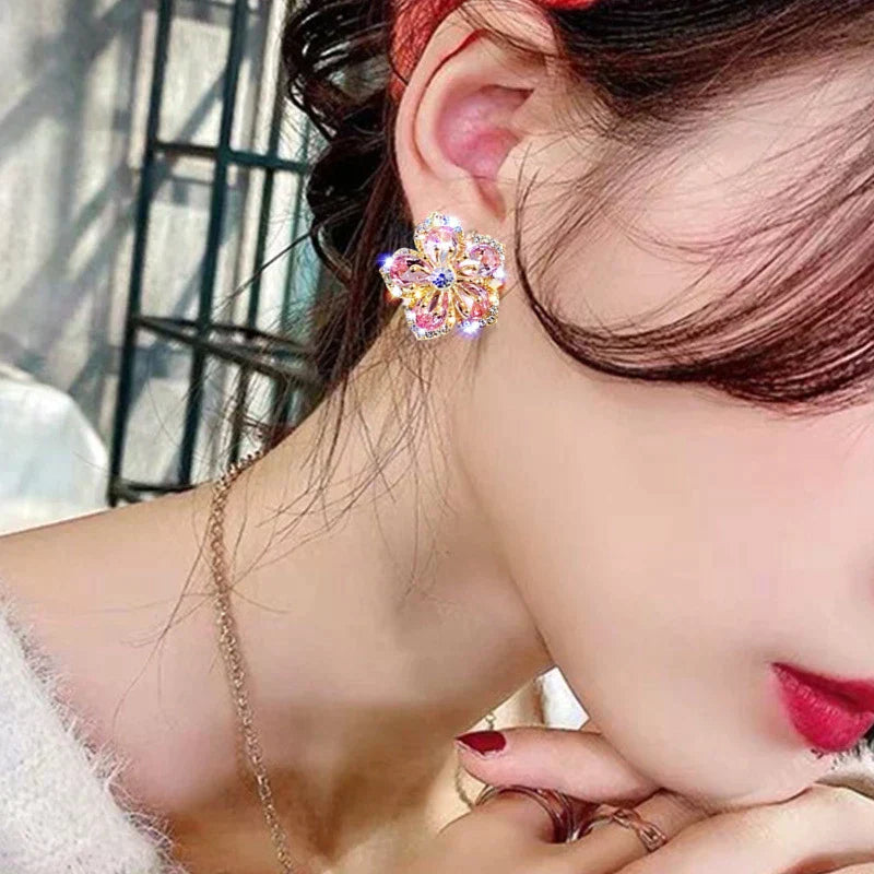 Pendientes con Zirconia Multicolor en Plata