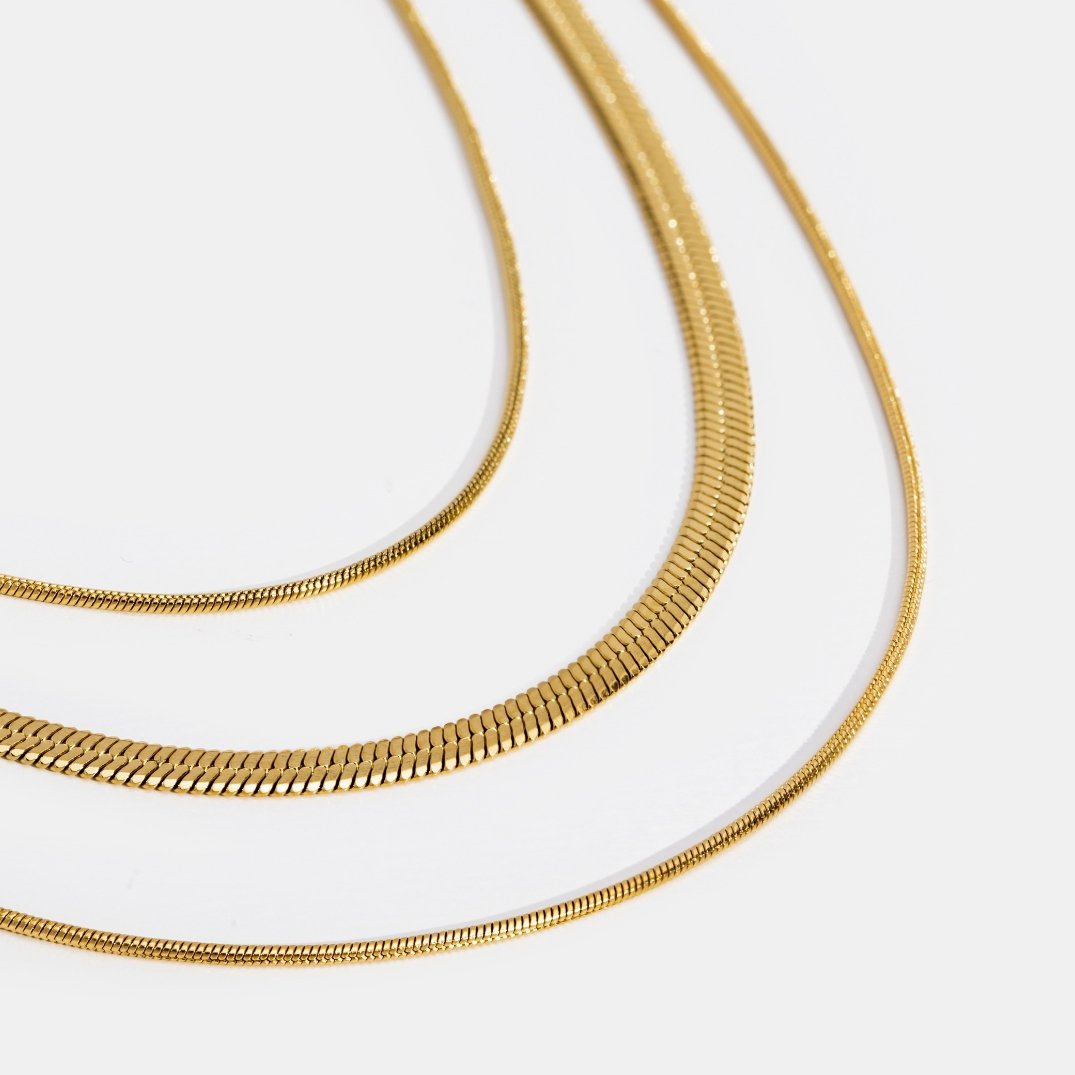 Collar de Cadena Multistrato Dorado