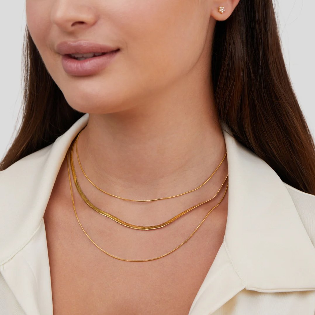 Collar de Cadena Multistrato Dorado