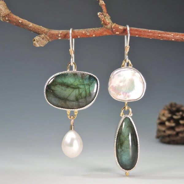 Aretes con piedra vintage