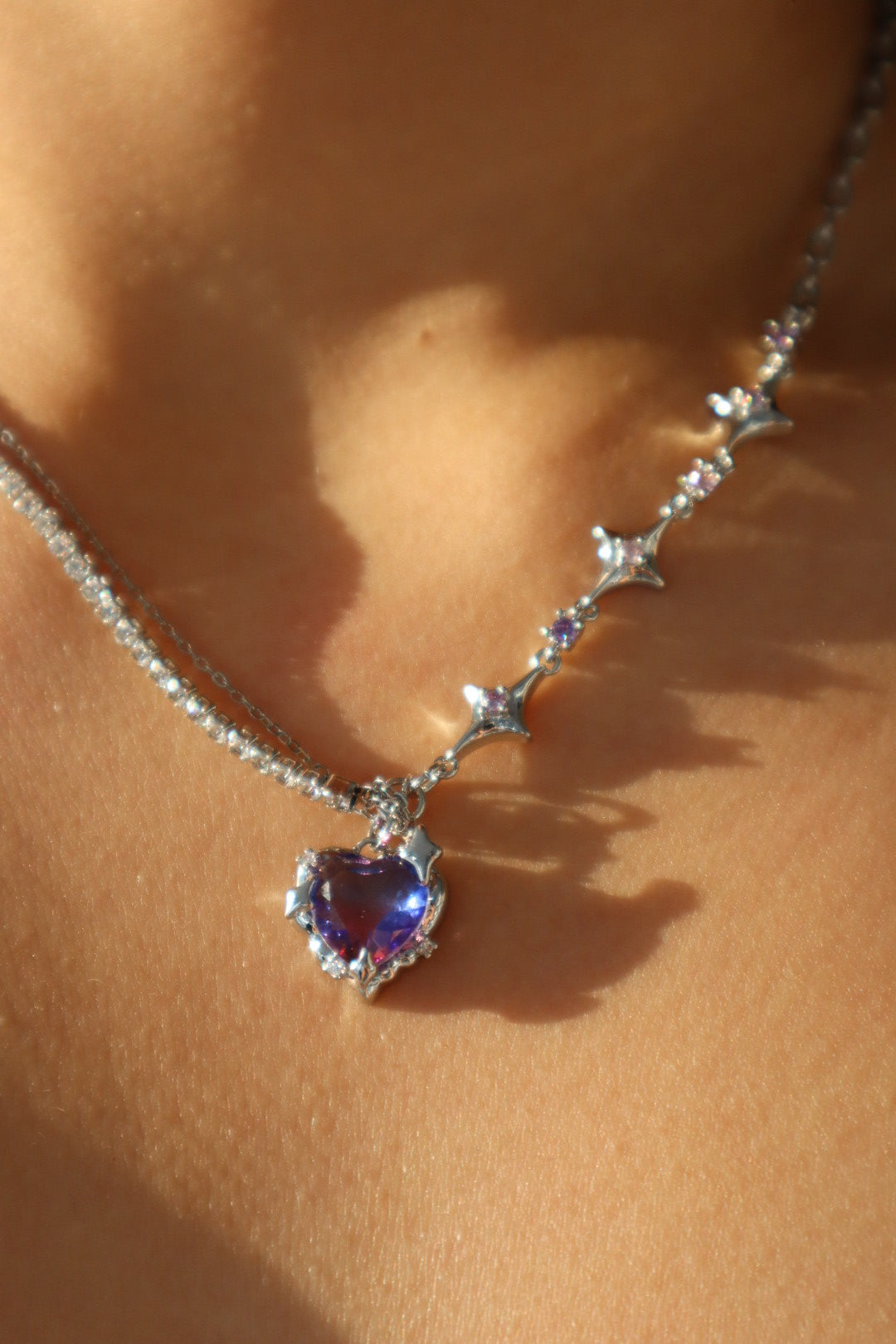 Collar de corazón difuminado