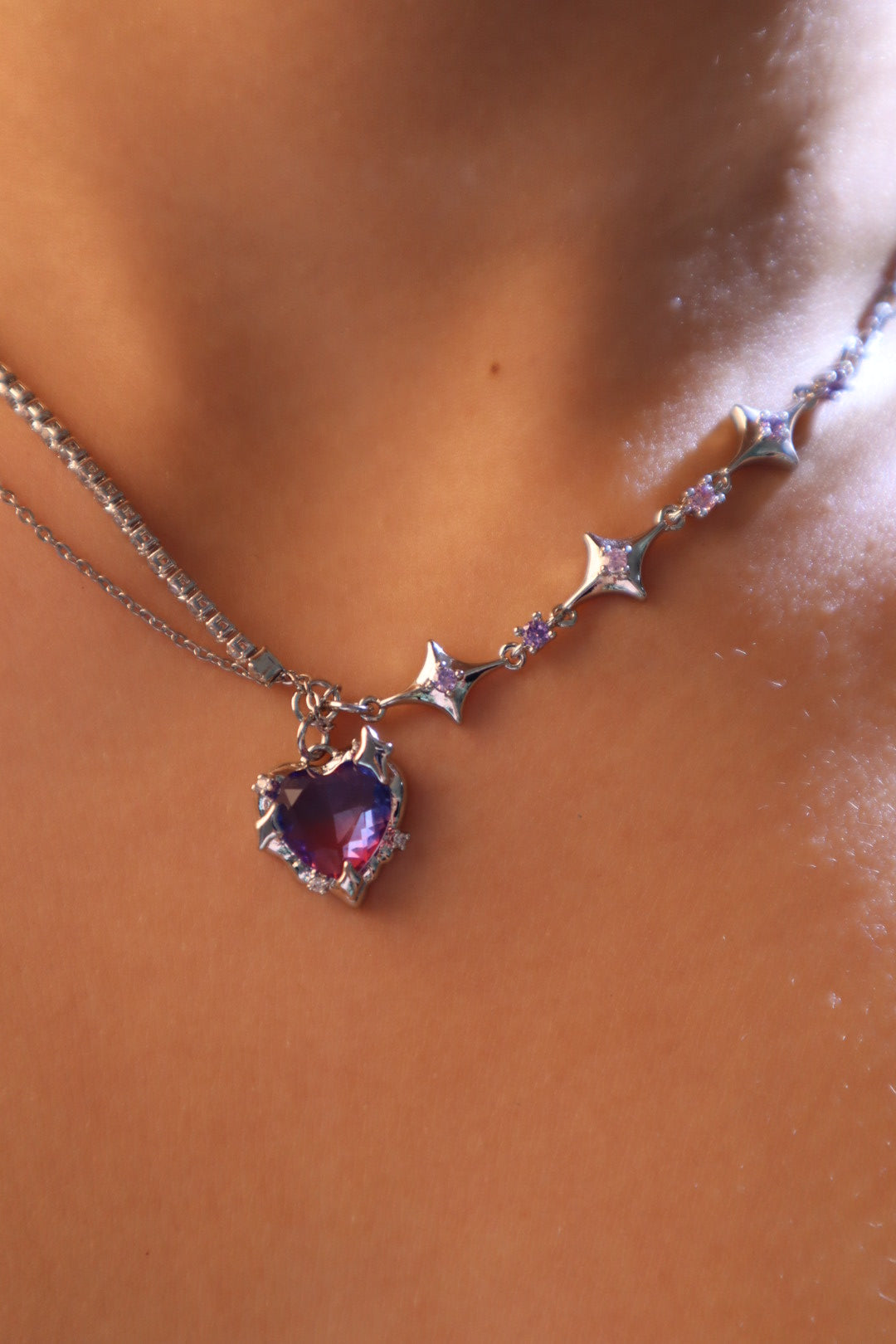 Collar de corazón difuminado