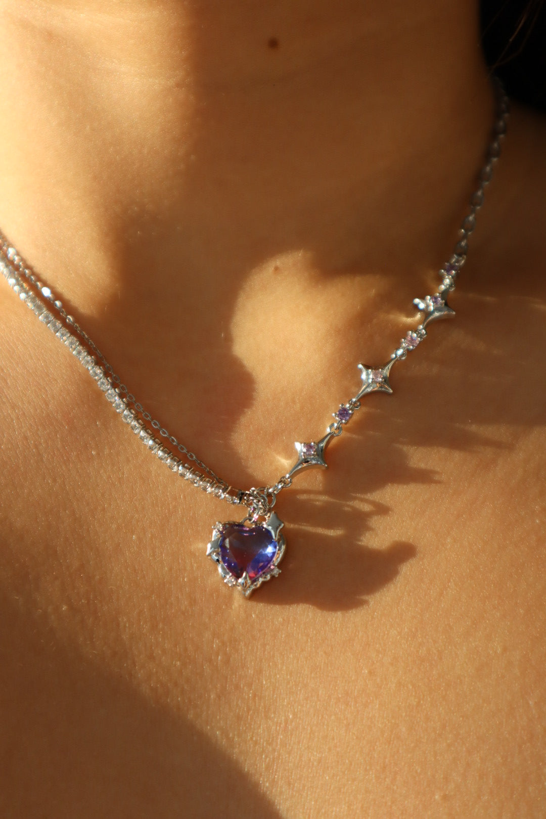 Collar de corazón difuminado