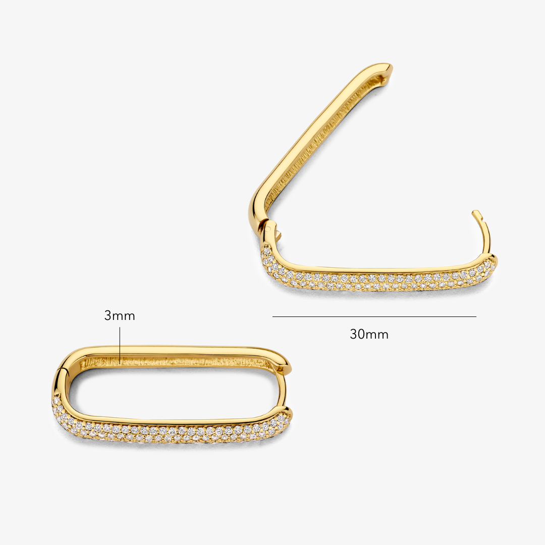 Ovaladas Grandes con Brillantes Pavé