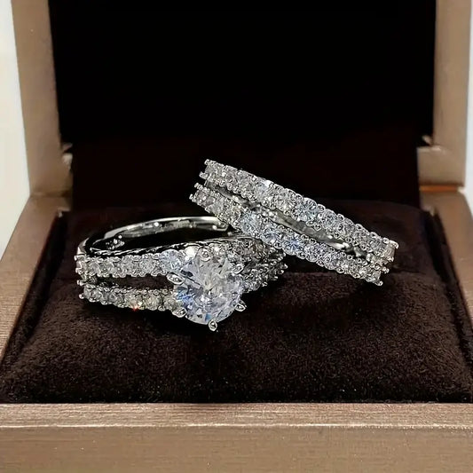 Conjunto de anillos de brillo eterno