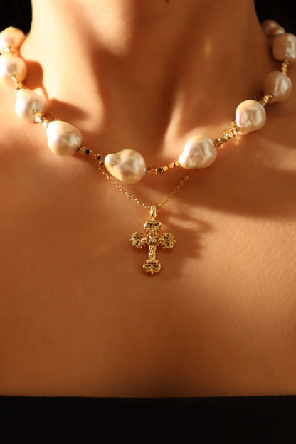 Collar de perlas barrocas múltiples