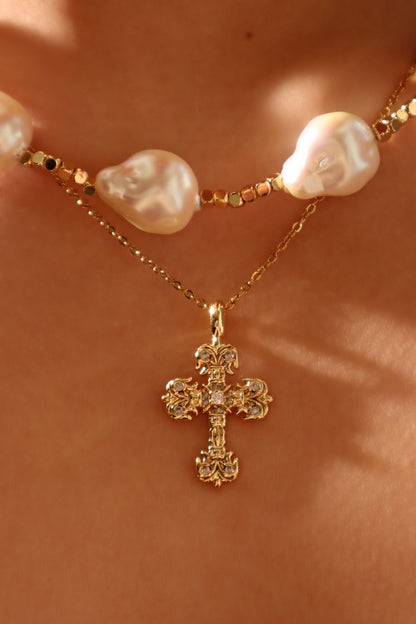Collar de perlas barrocas múltiples