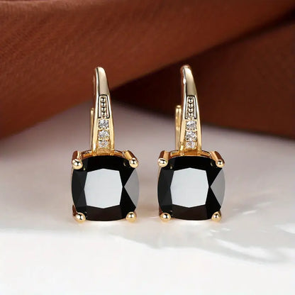Pendientes de aro con piedra mística
