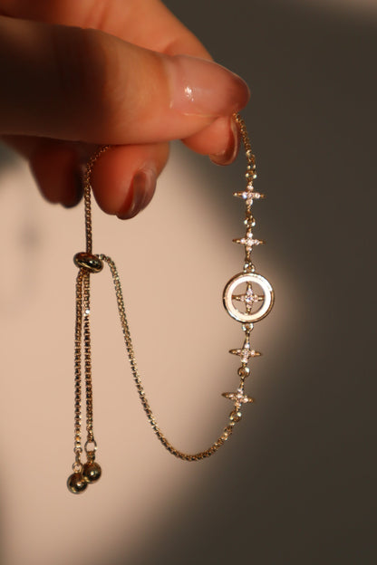Pulsera con estrella polar en diamantes