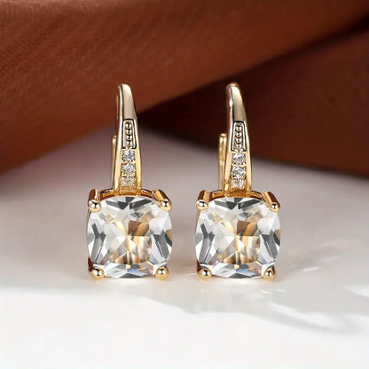Pendientes de aro con piedra mística