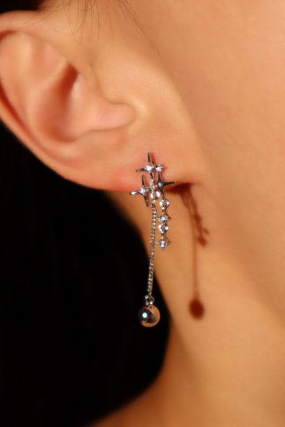 Pendientes estrella con diamantes 3 en 1