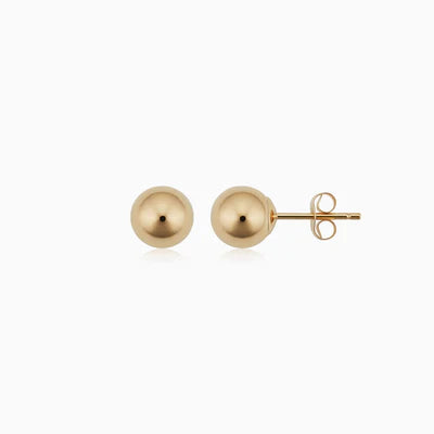 Aretes de bola con perlas