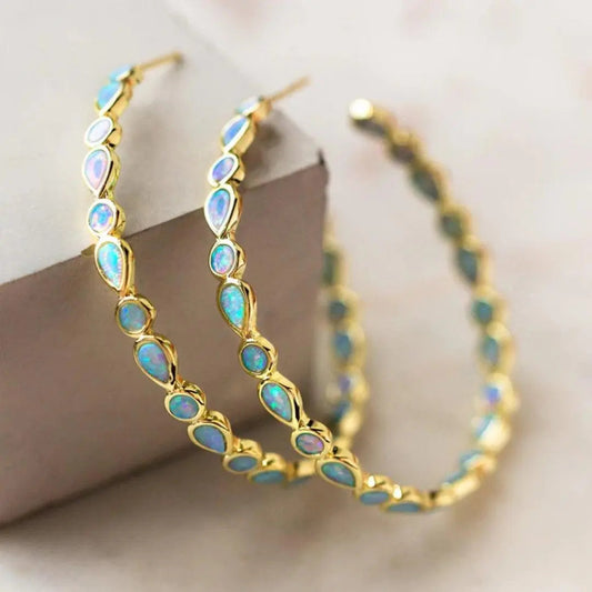 Pendientes Vintage de Oropalo Azul