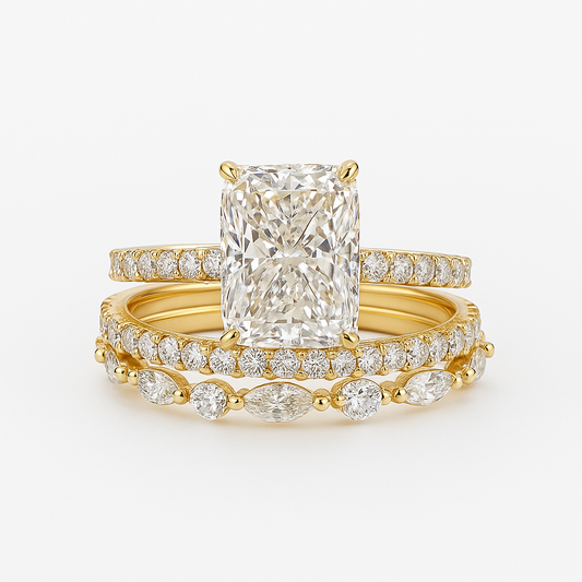 Juego de 3 anillos de boda Jaily