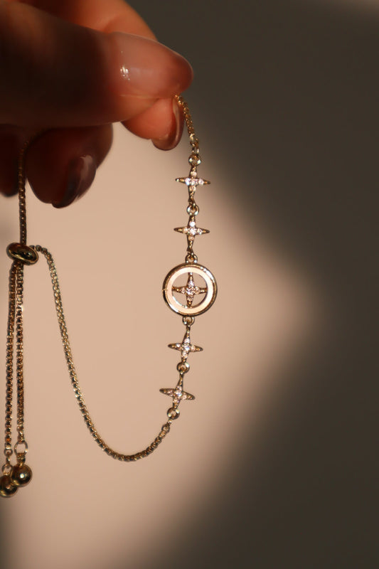 Pulsera con estrella polar en diamantes