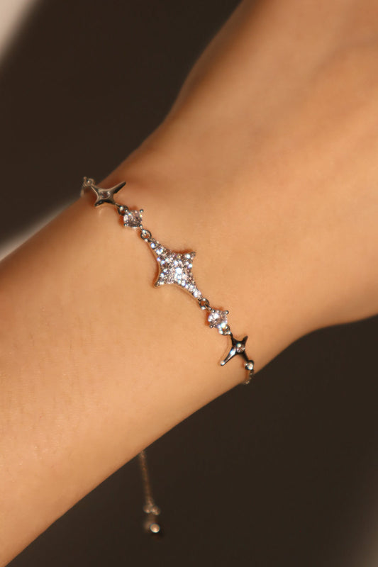 Pulsera con estrella polar de diamantes múltiples