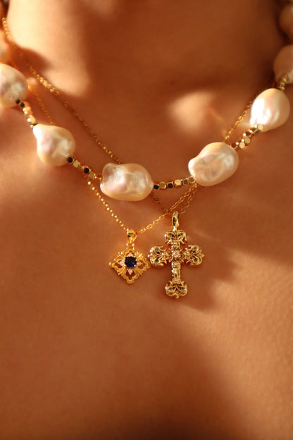 Collar de perlas barrocas múltiples