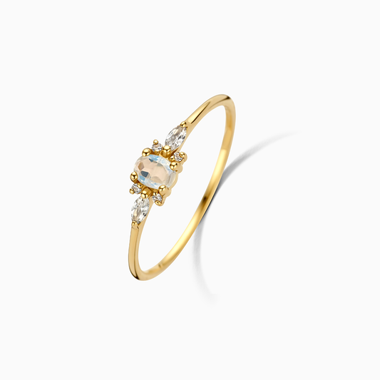 Anillo de la musa de piedra de luna