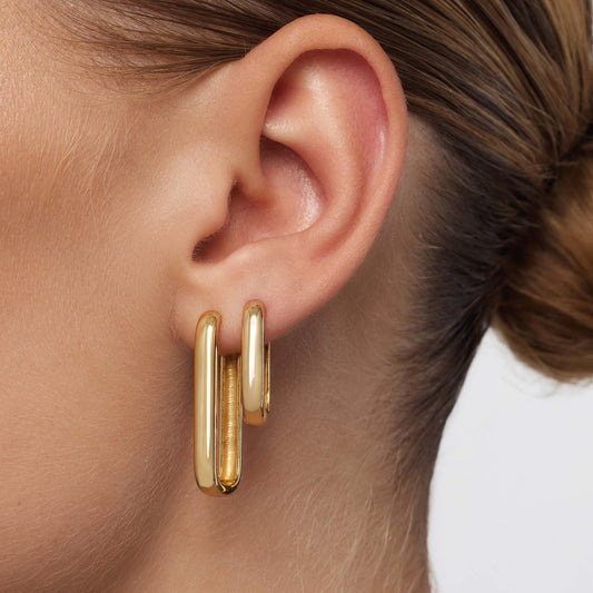 Pendientes de aro grandes con icono