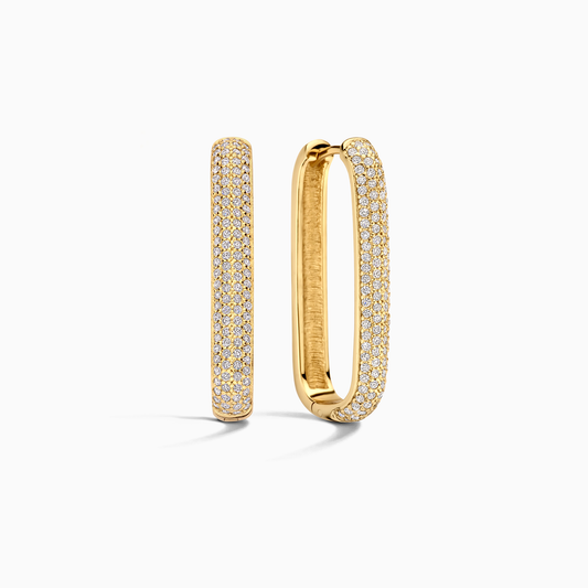 Ovaladas Grandes con Brillantes Pavé
