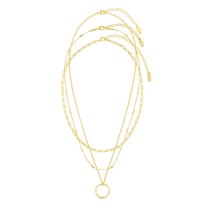 Collar de Tres Filas en Círculo Abierto