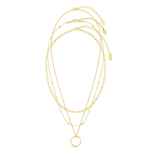 Collar de Tres Filas en Círculo Abierto
