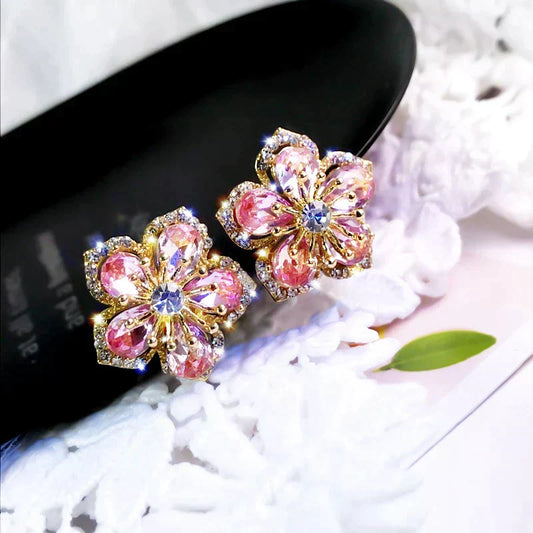 Pendientes con Zirconia Multicolor en Plata