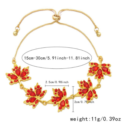 Pulsera de varias hojas de arce