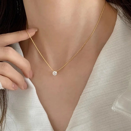 Collar de piedras de moissanita Cléa