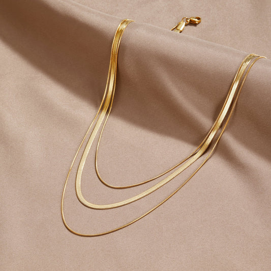 Collar de Cadena Multistrato Dorado