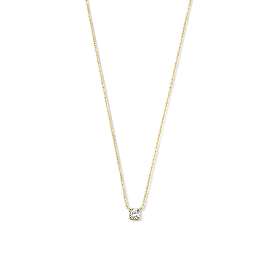 Collar con piedra de Moissanita Cléa