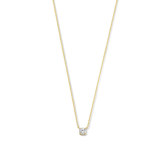 Collar con piedra de Moissanita Cléa