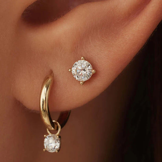 Aretes con piedra Lágrimas de Luna