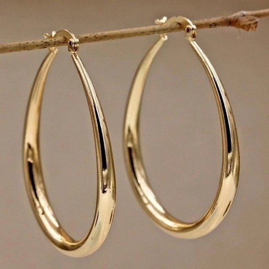 Pendientes de aro vintage en oro