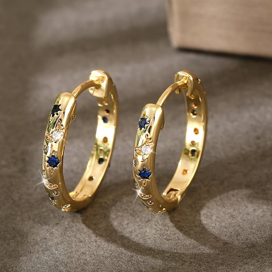Pendientes vintage dorados y con brillantes